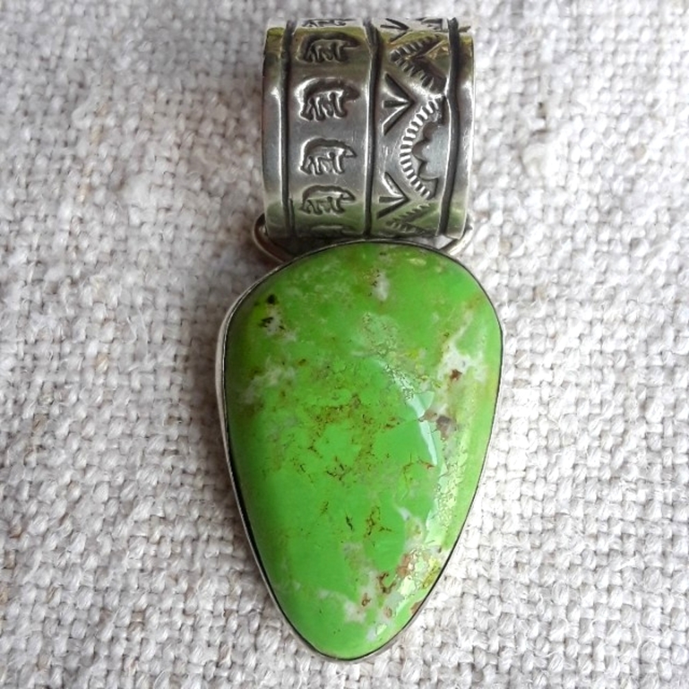 PHILBERT SECATERO HANDMADE GREEN TURQUOISE PENDANT